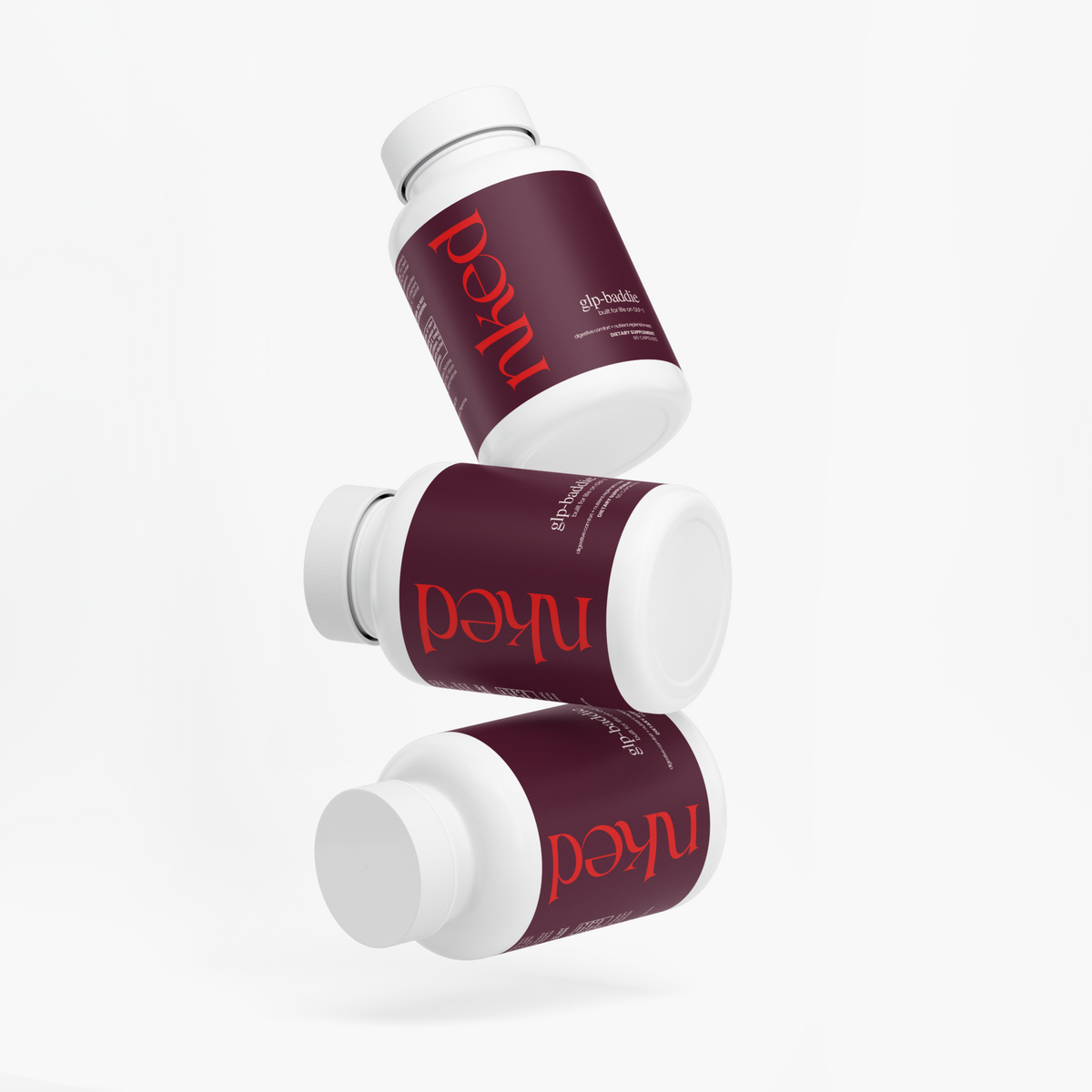 nked glp-baddie built for life on GLP-1 digestive comfort + nutrient replenishment: DIETARY SUPPLEMENT 60 CAPSULES